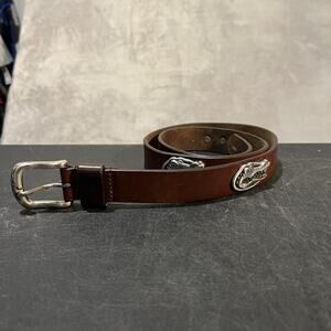 Florida Gators Belts Belt Mens 36 Brown Oil Tanned Enmon Leather Western Concho